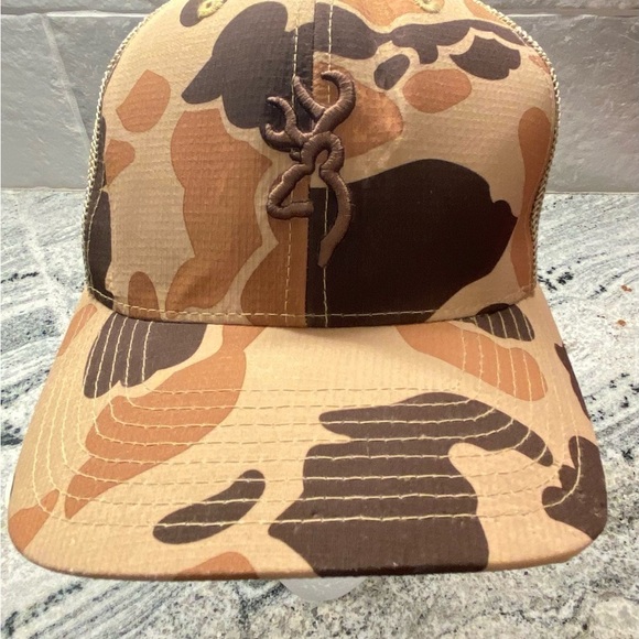 Browning Flexfit 110 Camouflage baseball mesh snapback hat cap - Picture 1 of 8